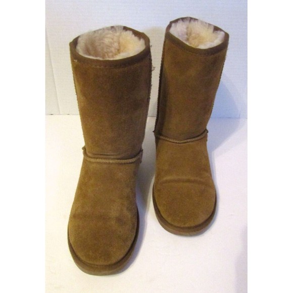 Minnetonka Olympia Brown Suede Sheepskin Boots Womens Size 10 - Picture 2 of 8